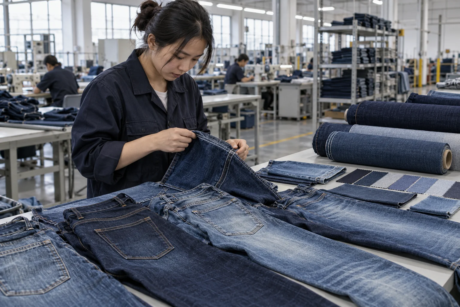 Evaluate denim makers against your jeans brief: Match fabric, wash, and construction capability; Compare quotes on identical assumptions; Test sample gates before a bulk release