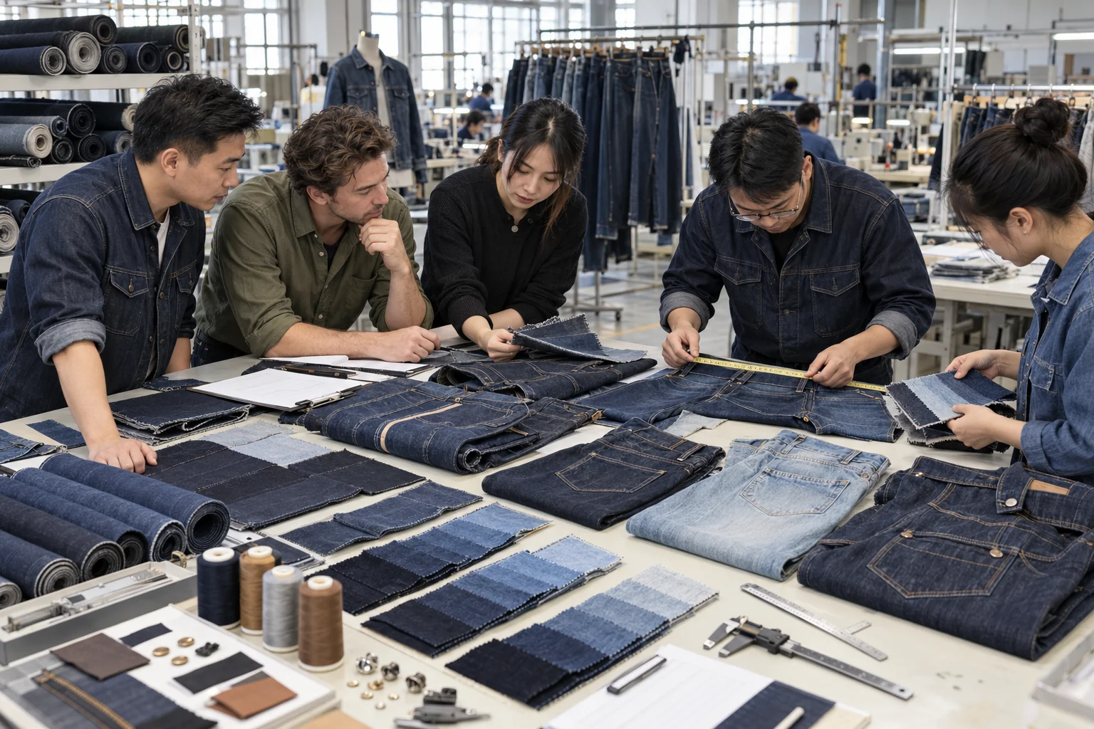 Shortlist the complete China denim route: Distinguish the mill from the garment maker; Review fabric access and wash-partner controls; Qualify the combined route through sampling